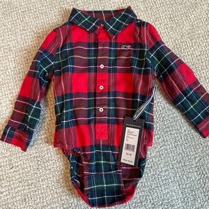 Vineyard Vines Flannel Shirt Onesie